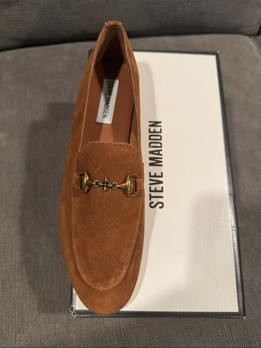 Steve Madden Women's Brown Suede Horsebit Loafers